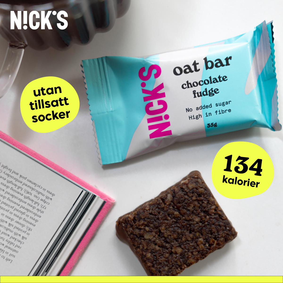 Haferriegel Schoko-Karamell | Ohne Zuckerzusatz – NICK&amp;#39;S EU