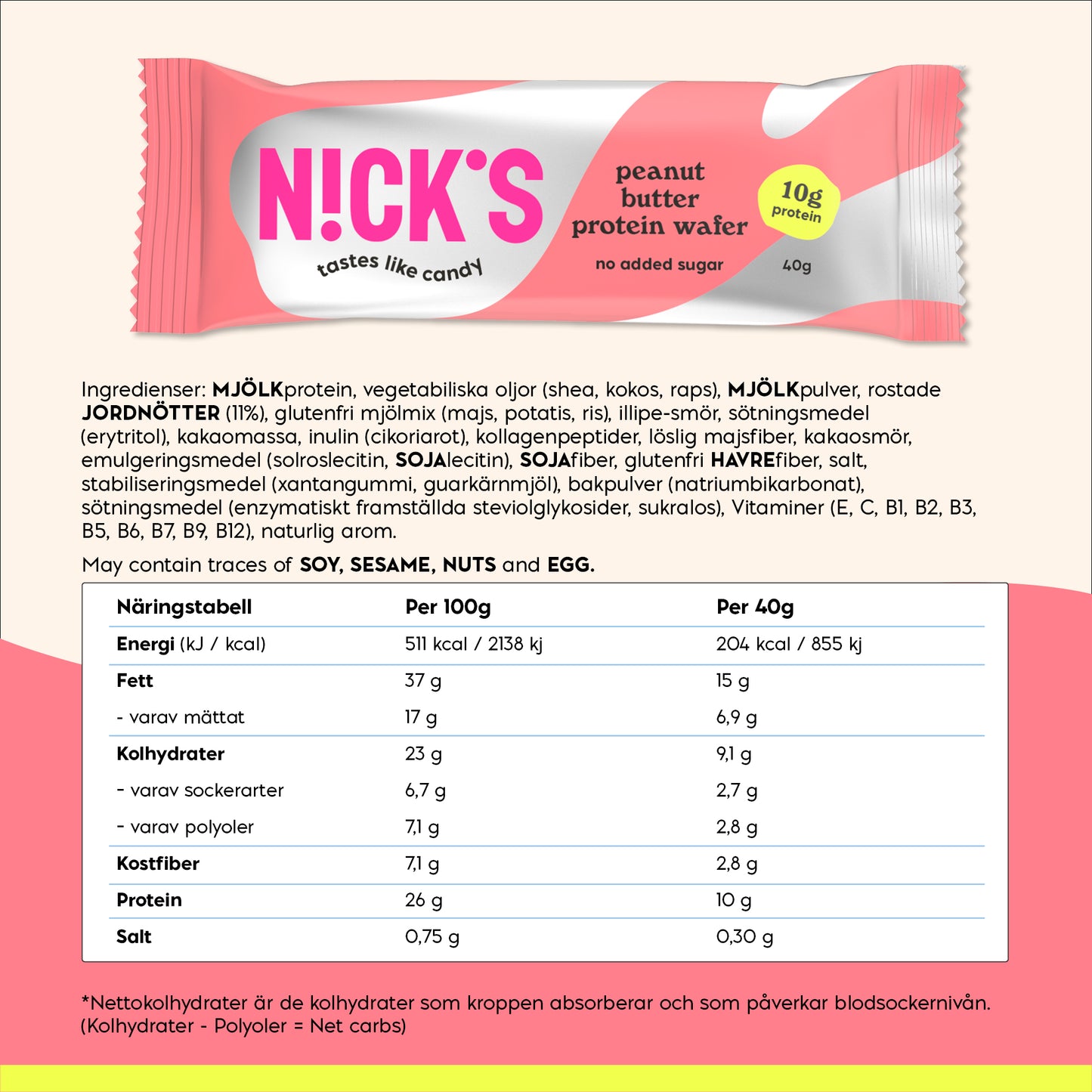 Proteinwaffel Erdnussbutter