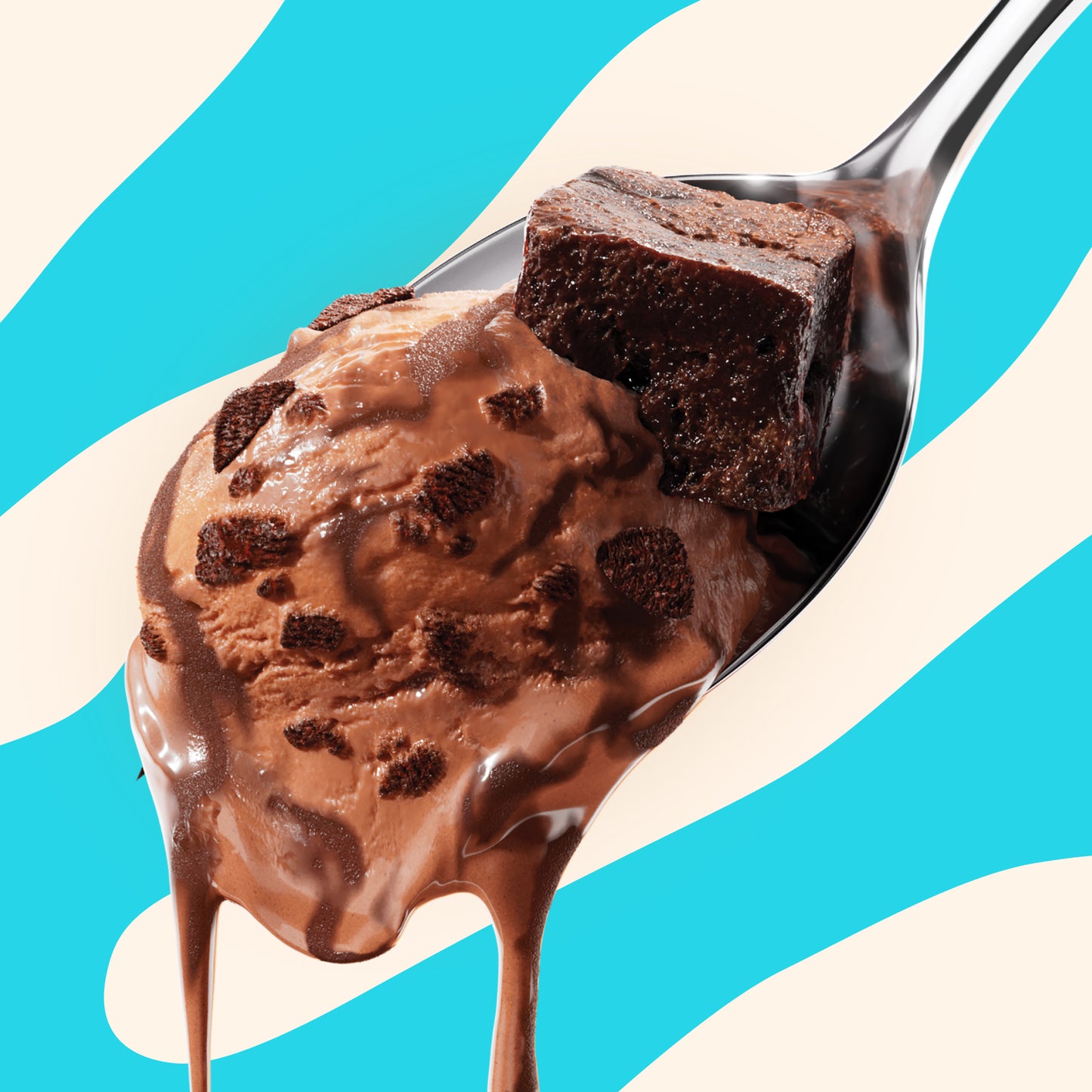 Dreifacher Schokoladen-Brownie