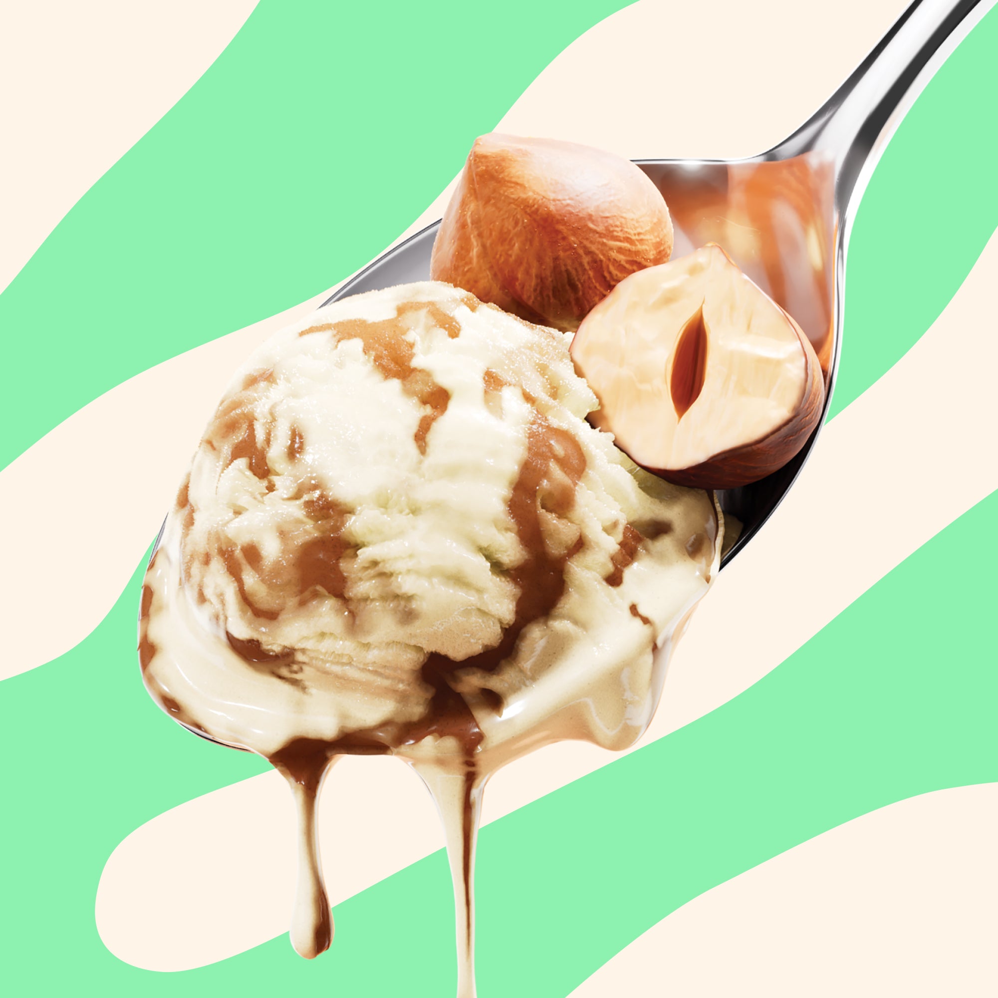 Nougat Swirl | Eiscreme ohne Zuckerzusatz – NICK'S EU